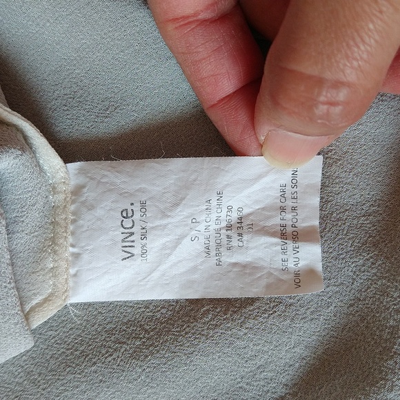 Vince black silk tank top - Picture 9 of 11